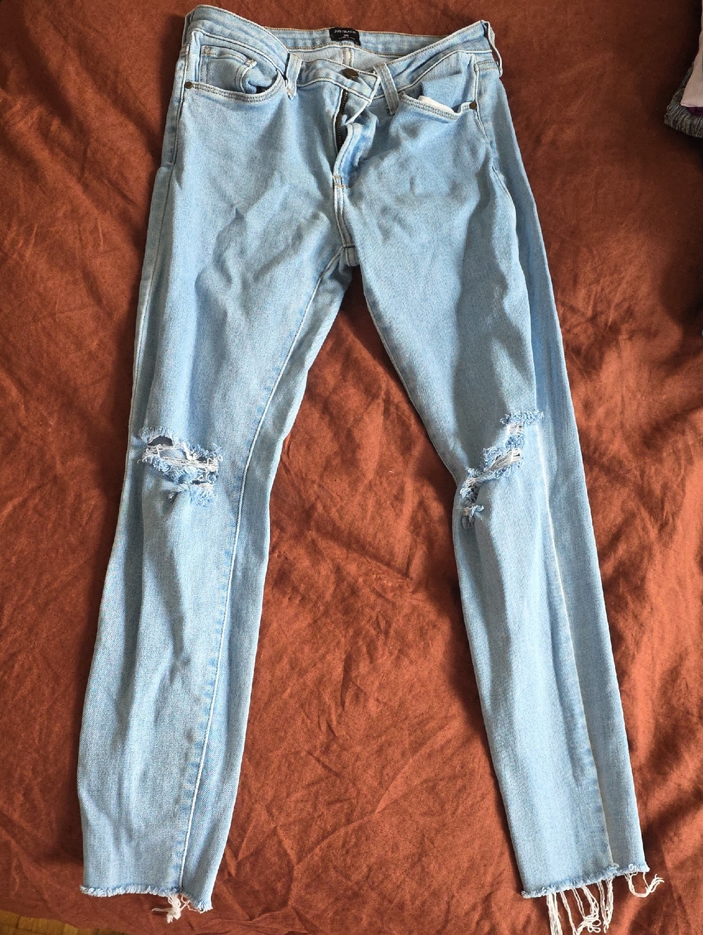 Just Black Light Wash Ripped Skinny Jeans